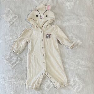 Gymboree Cream Baby Onesie with Hood